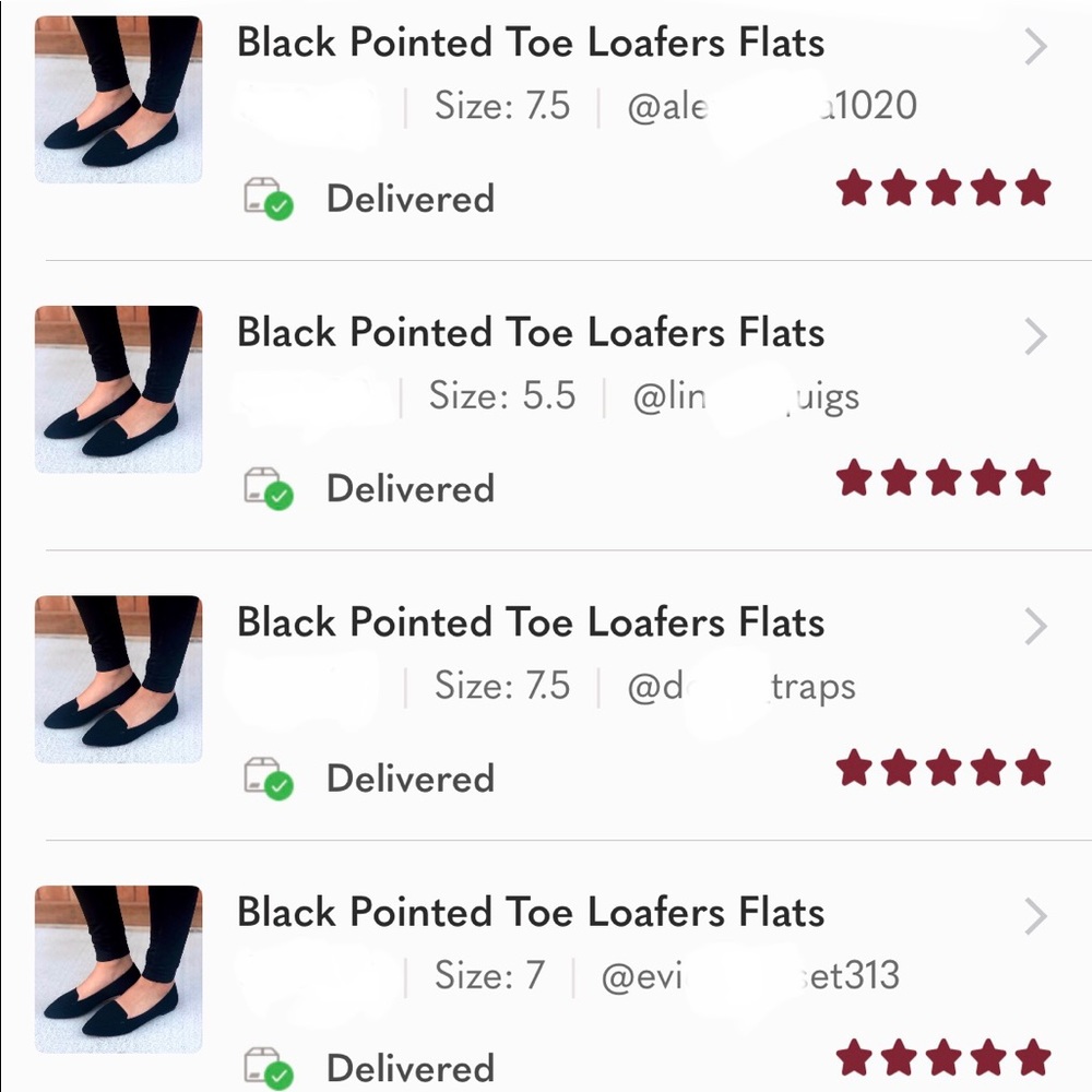 Black Pointed Toe Loafers Flats - Picture 8 of 10